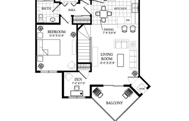 1 bed, 1 bath, 850 sqft, $1,239, Unit 36-207