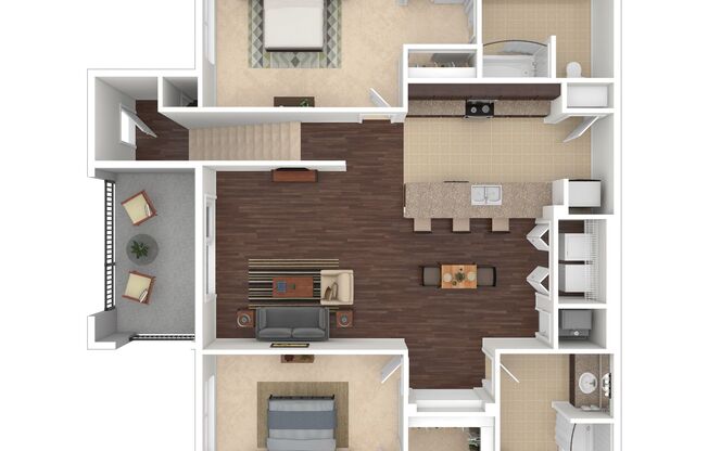 2 beds, 2 baths, 1,340 sqft, $2,150, Unit 608