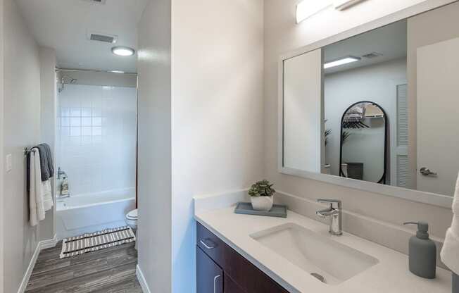 Well-lit bathrooms - ABQ Uptown Apartments