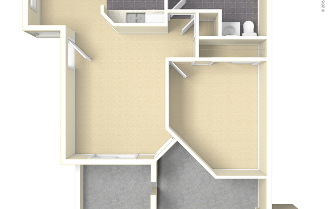 1 bed, 1 bath, 574 sqft, $1,477