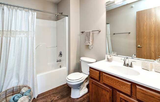Bathroom Bedroom with Natural Light Open Concept Apartments with Natural Light at Tiburon View Apartments, Omaha, NE