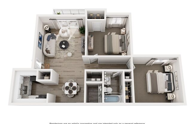 2 beds, 1 bath, 907 sqft, $1,070, Unit C38