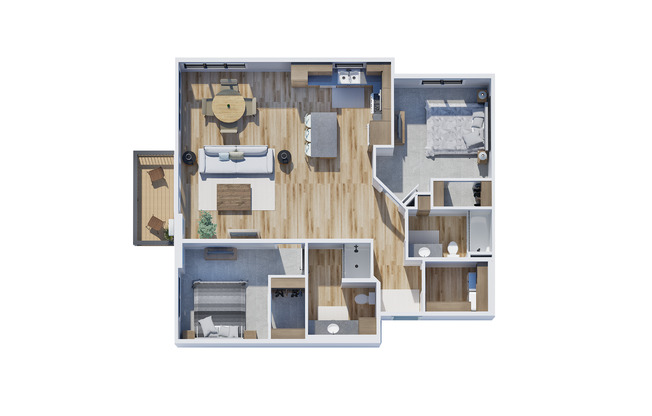 2 beds, 2 baths, 1,232 sqft, $1,660, Unit 201