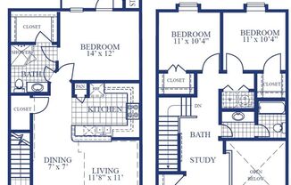 3 beds, 2 baths, 1,403 sqft, $1,665, Unit 09103