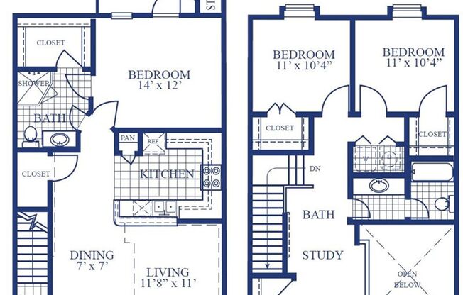 3 beds, 2 baths, 1,403 sqft, $1,665, Unit 09103