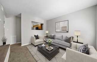 Spacious Living Room New Flooring Throughout