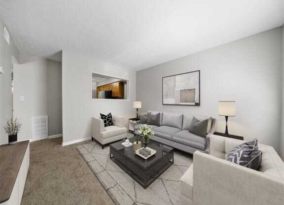 Spacious Living Room New Flooring Throughout