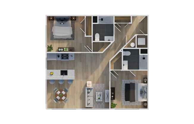 2 beds, 2 baths, 1,118 sqft, $2,612.5, Unit 504