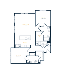 2 beds, 2 baths, 1,310 sqft, $1,537