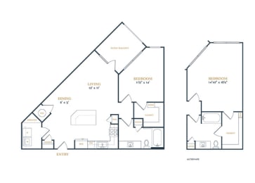 1 bed, 1 bath, 789 sqft, $1,852