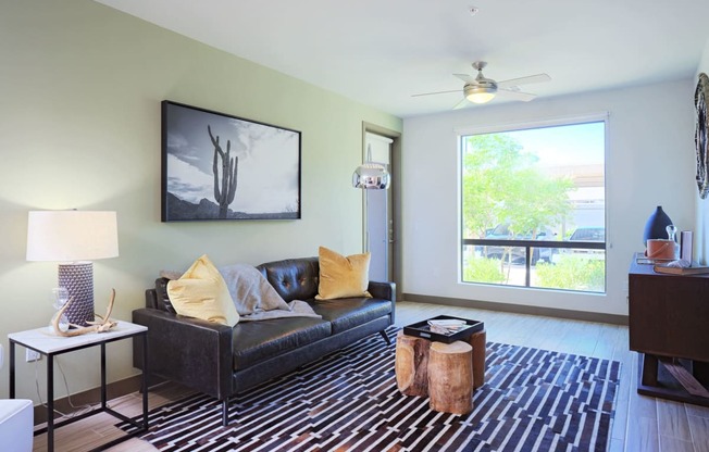 Modern Living Room at Audere Apartments, Phoenix, Arizona