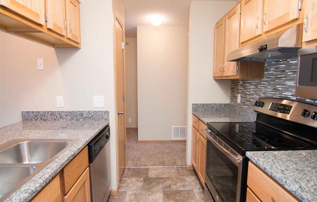 Interiors-Skyline View Apartments Updated Kitchen in Lincoln NE