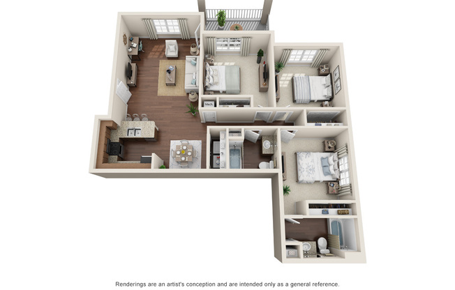 3 beds, 2 baths, 1,269 sqft, $1,500, Unit Building B-Unit 204