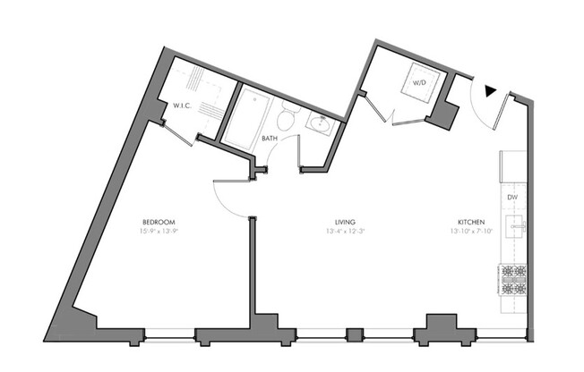 1 bed, 1 bath, 617 sqft, $2,100, Unit 507