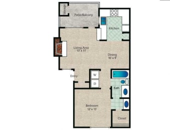 1 bed, 1 bath, 708 sqft, $1,135