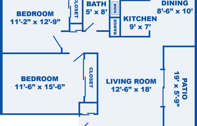 2 beds, 1 bath, 825 sqft, $1,770, Unit 57