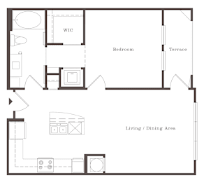 1 bed, 1 bath, 681 sqft, $1,187