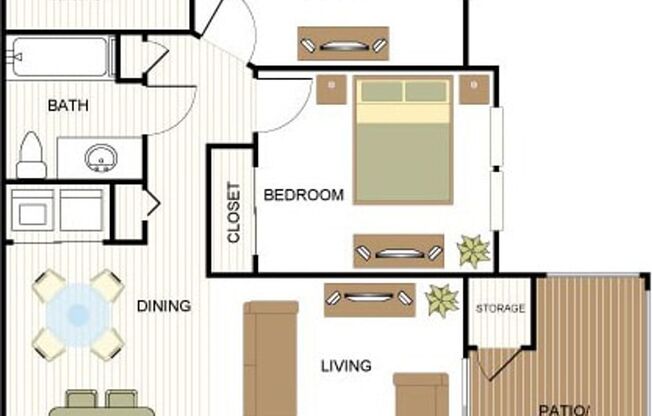 2 beds, 2 baths, 902 sqft, $1,299, Unit 2105