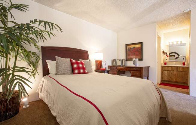 Bedroom at Comanche Wells Apartments in Albuquerque NM October 2020