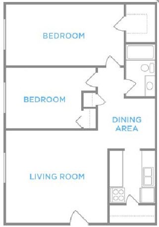 2 beds, 1 bath, 670 sqft, $767