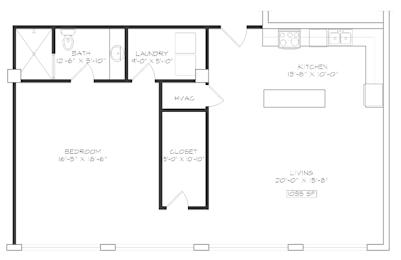 1 bed, 1 bath, 1,035 sqft, $1,392