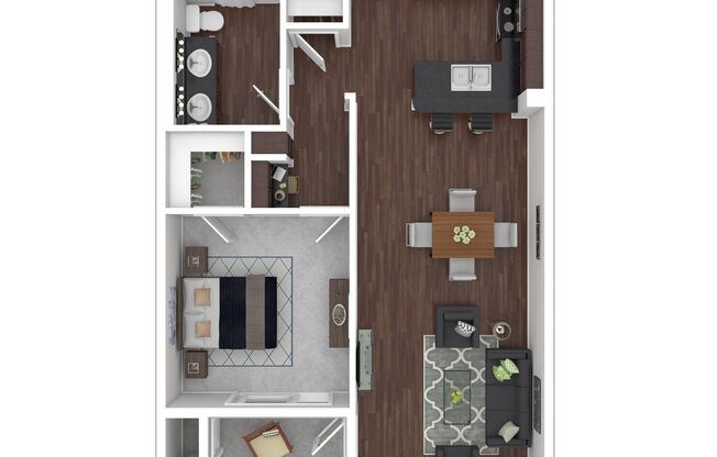 1 bed, 1 bath, 804 sqft, $1,619