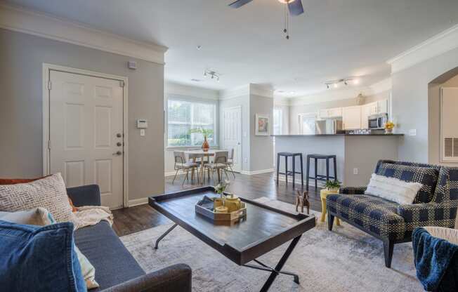 Open living space  at Parmer Place Apartments in Austin