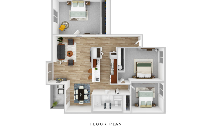 3 beds, 1 bath, 900 sqft, $2,125, Unit B19