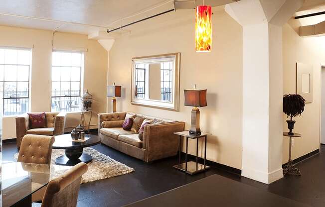 loft with Pendant Lighting