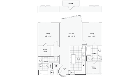 2 beds, 2 baths, 1,074 sqft, $2,560