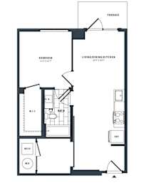 1 bed, 1 bath, 703 sqft, $2,398