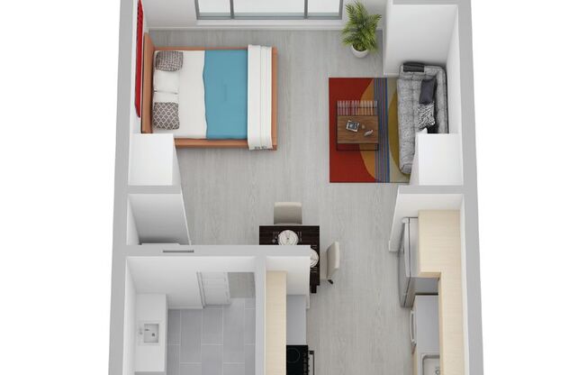 Studio, 1 bath, 460 sqft, $1,025, Unit 2530-423