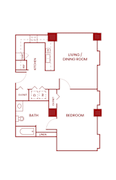 1 bed, 1 bath, 638 sqft, $1,450