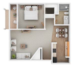 1 bed, 1 bath, 720 sqft, $924