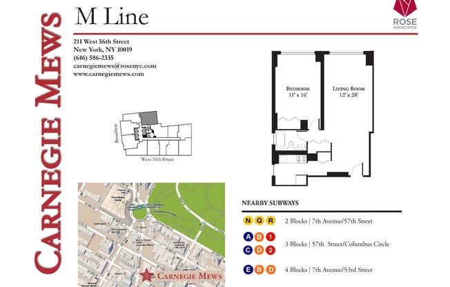 1 bed, 1 bath, 745 sqft, $4,375, Unit M10