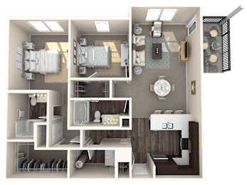 2 beds, 2 baths, 1,174 sqft, $2,229