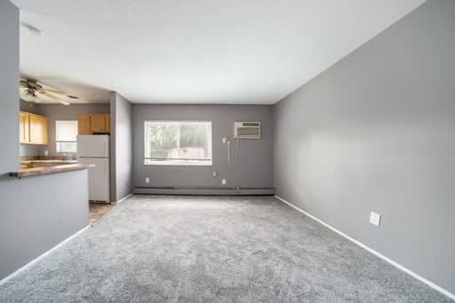 a living room and kitchen at Nottingham Place