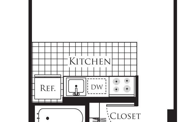 Studio, 1 bath, 470 sqft, $1,760, Unit 1514