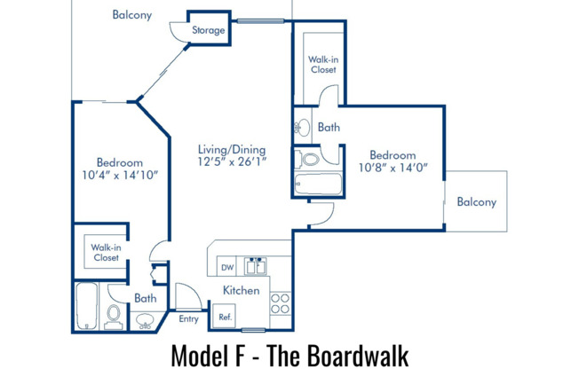 2 beds, 2 baths, 1,049 sqft, $3,605, Unit D-320