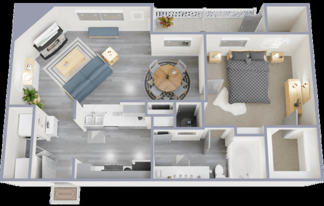 1 bed, 1 bath, 764 sqft, $1,049