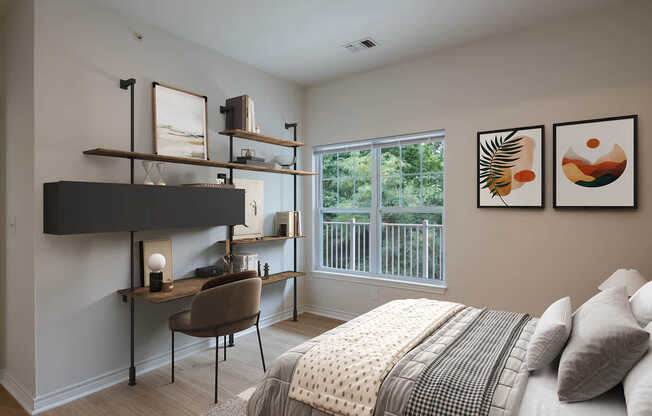 Bedroom with Hard Surface Flooring