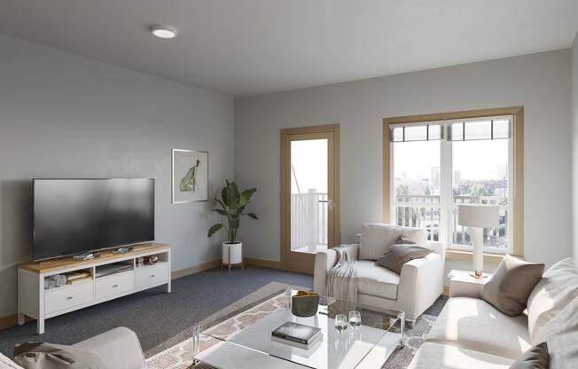 Rendering of a furnished Living room