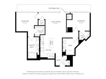 2 beds, 2 baths, 1,058 sqft, $3,954