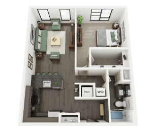 1 bed, 1 bath, 826 sqft, $1,670