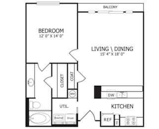 1 bed, 1 bath, 716 sqft, $1,125