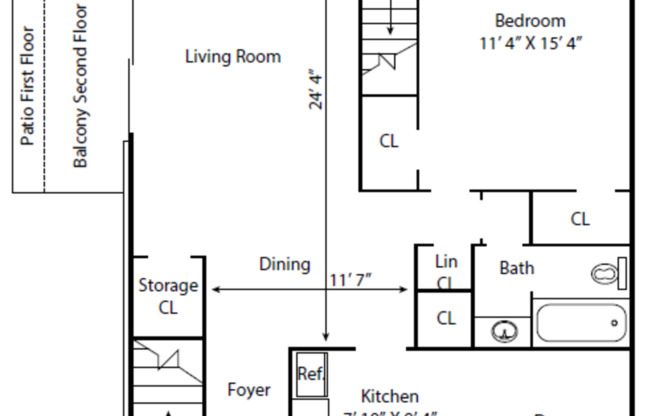 1 bed, 1 bath, 846 sqft, $1,800