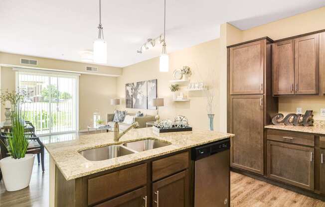 kitchen view at Skye at Arbor Lakes