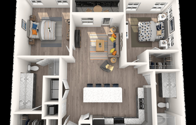 2 beds, 2 baths, 1,125 sqft, $1,567