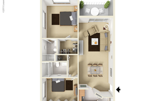 2 beds, 2 baths, 1,065 sqft, $1,885