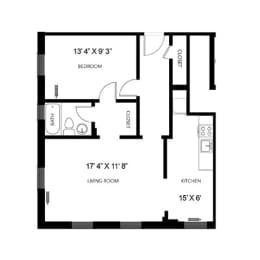 1 bed, 1 bath, 650 sqft, $1,055